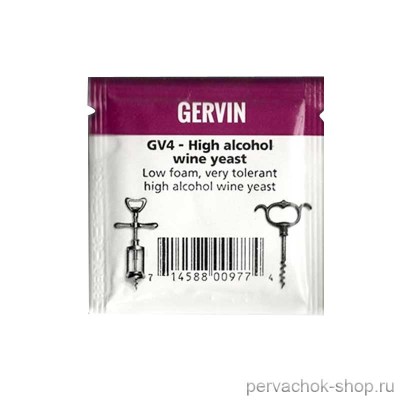 Винные дрожжи Gervin GV4 high alcohol wine (Гервин) 5 г