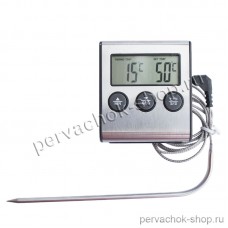 Термометр цифровой с выносным щупом таймером и звуковым сигналом