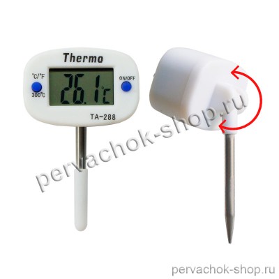 Термометр цифровой поворотный TA-288 укороченный